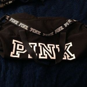 PINK black duffle bag
